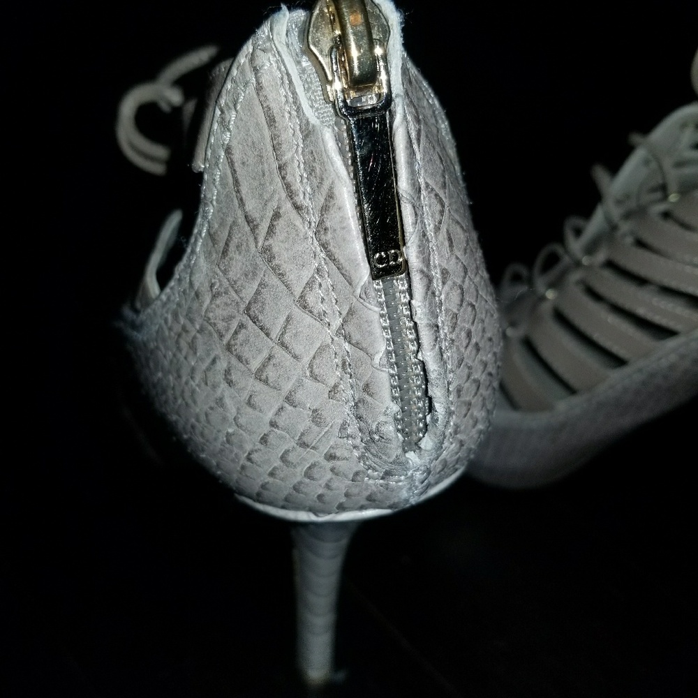 Christan Dior lace-up sexy peep toe shoe / bootie - Picture 6 of 7